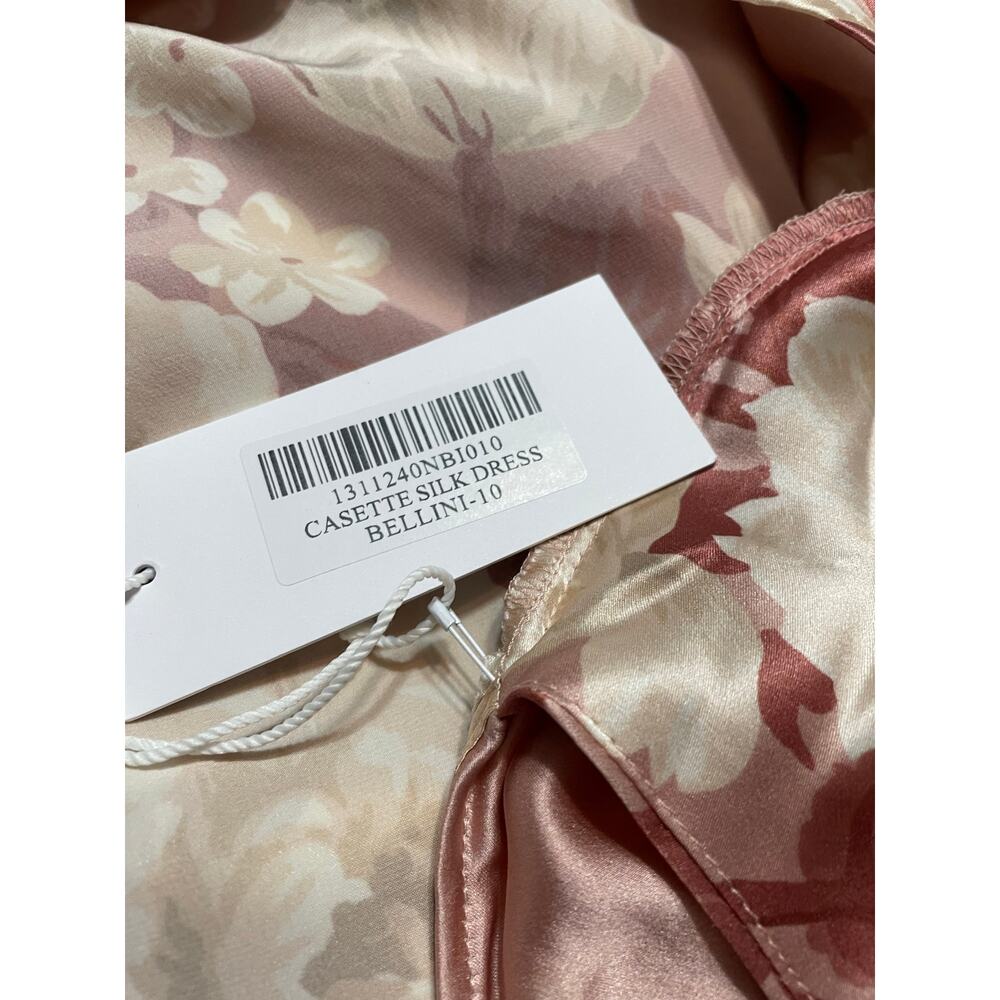 NWT- Reformation Silk Floral Casette Dress - Picture 5 of 6